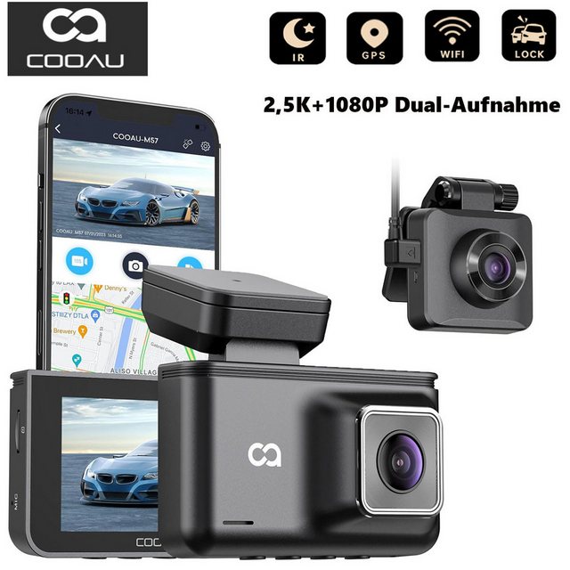 COOAU Dashcam Auto mit Vorne Hinten 2.5K/1080P WiFi & GPS mit Loop-Aufnahme günstig online kaufen