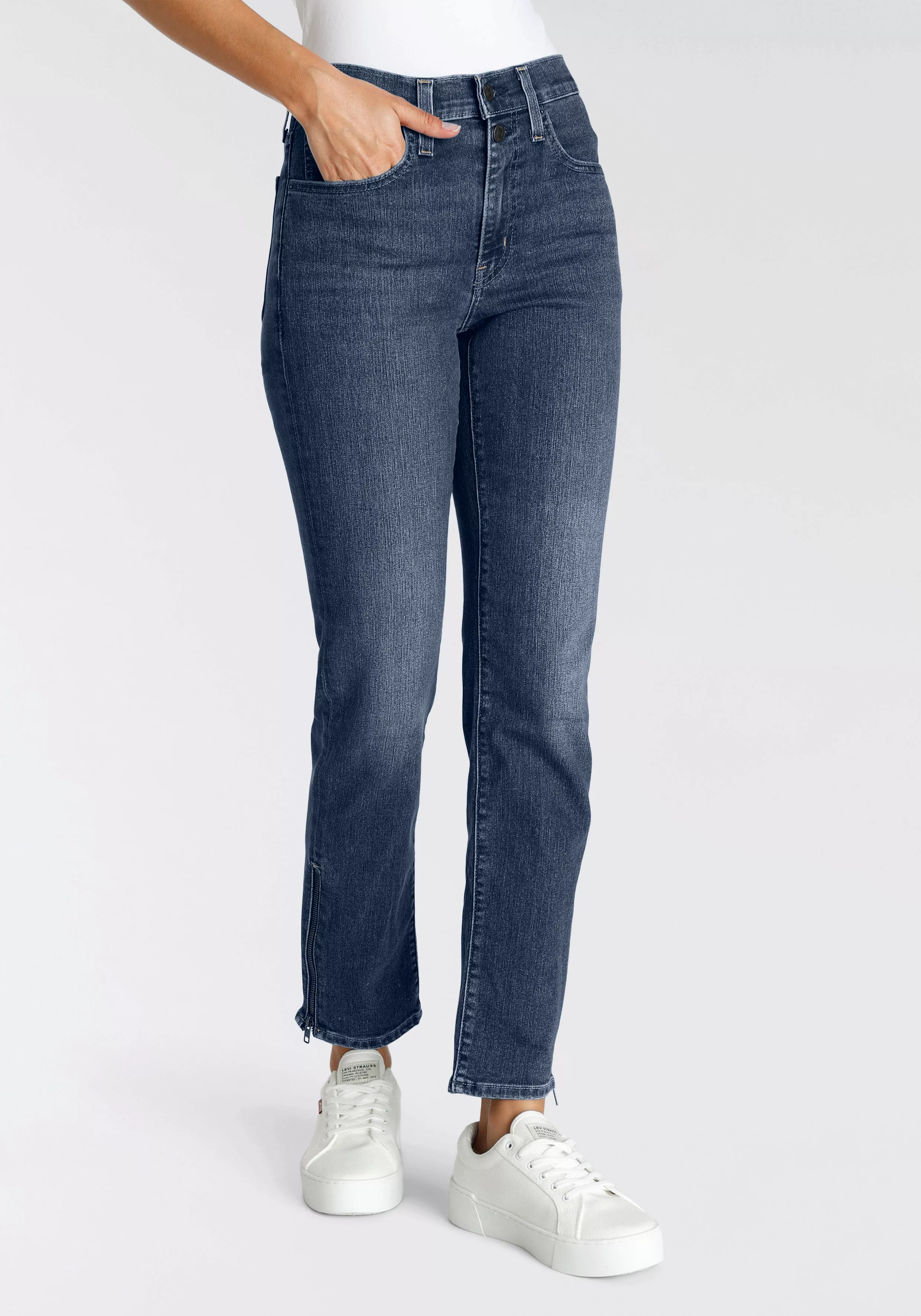 Levi's® 5-Pocket-Jeans 724 BUTTON SHANK mit Reisverschlussdetail am Saum günstig online kaufen