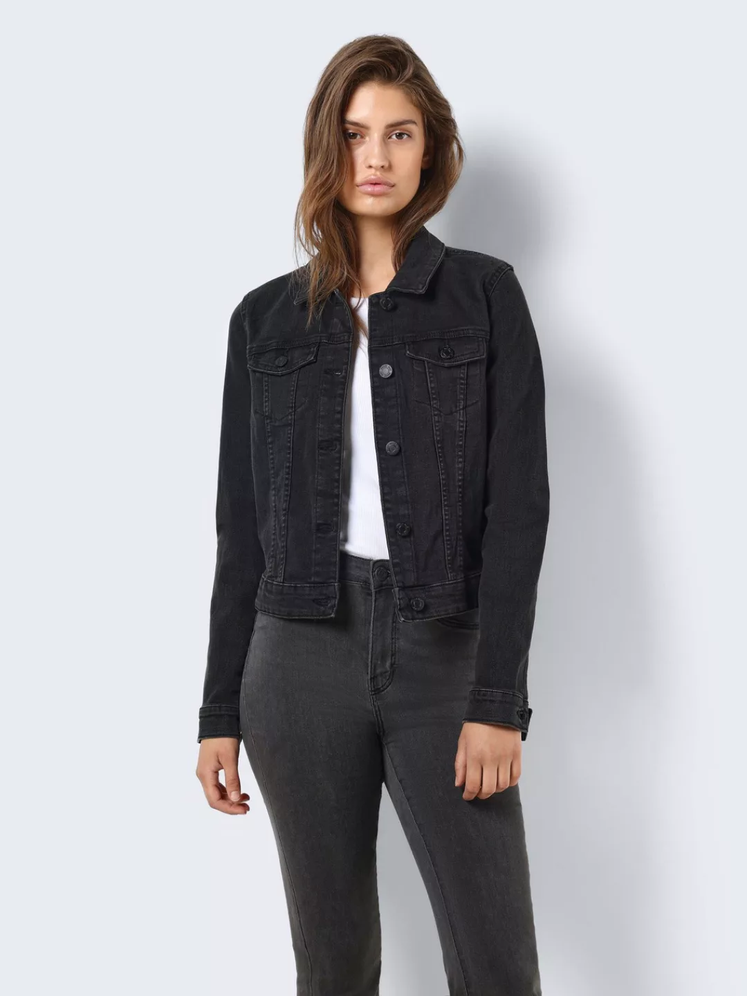 Noisy may Jeansjacke NMDEBRA L/S BLACK DENIM JACKET NOOS günstig online kaufen