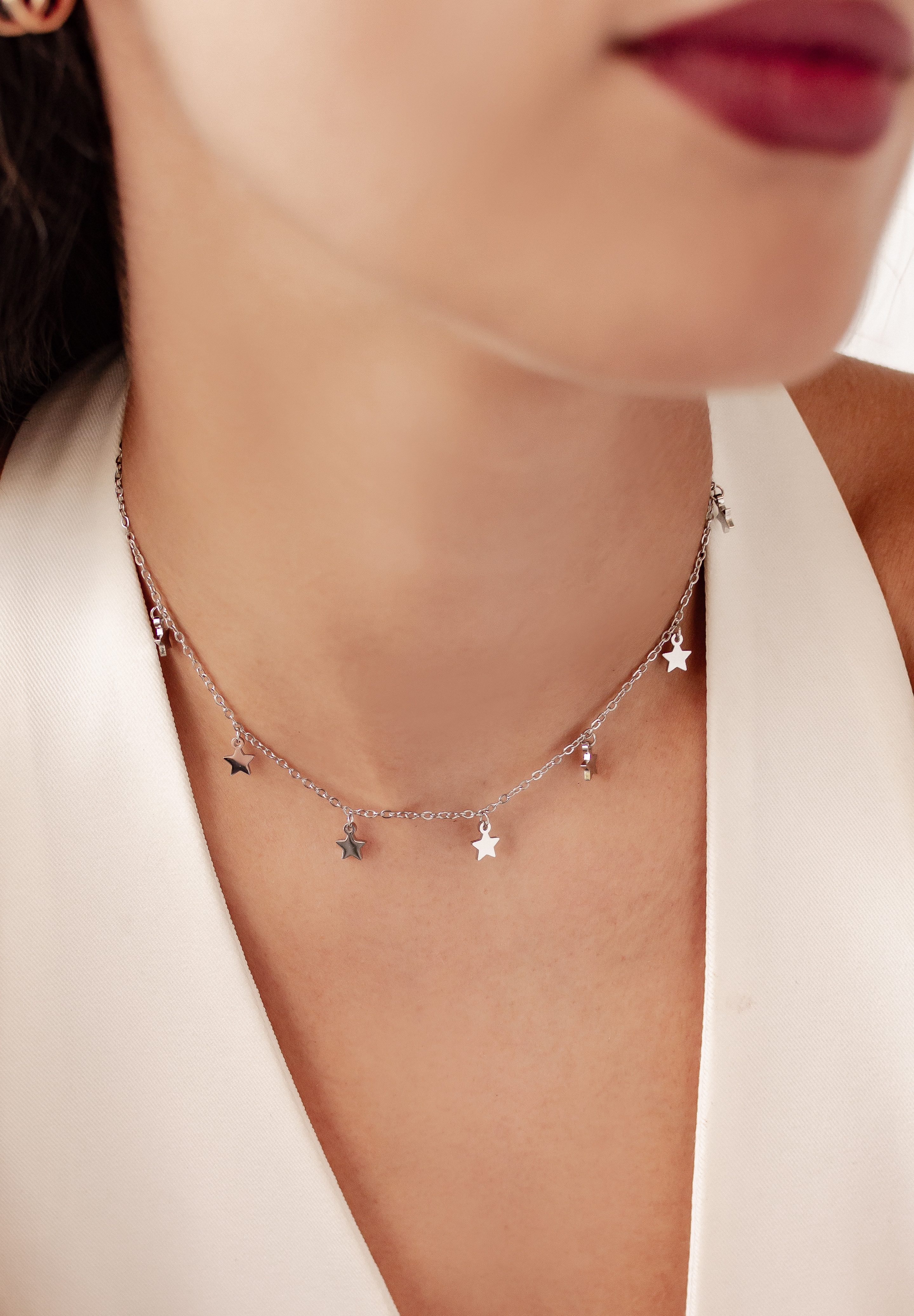 Hey Happiness Edelstahlkette Damen Sterne hängend, günstig online kaufen