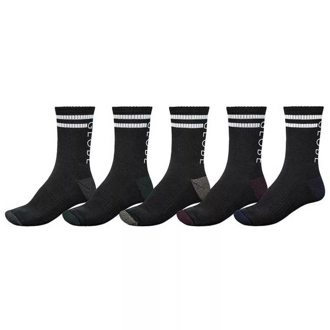 Globe Carter Crew Socken 5 Paare EU 39-44 1/2 Black / White günstig online kaufen