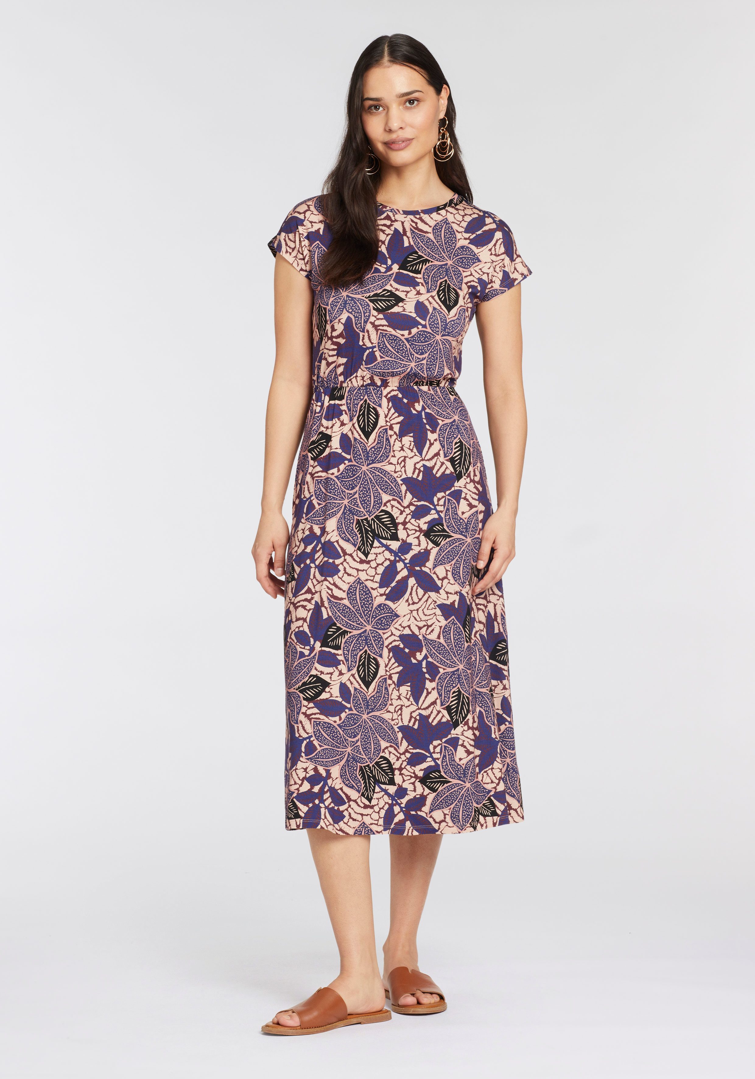 Laura Scott Midikleid mit stylischem Allover-Print günstig online kaufen