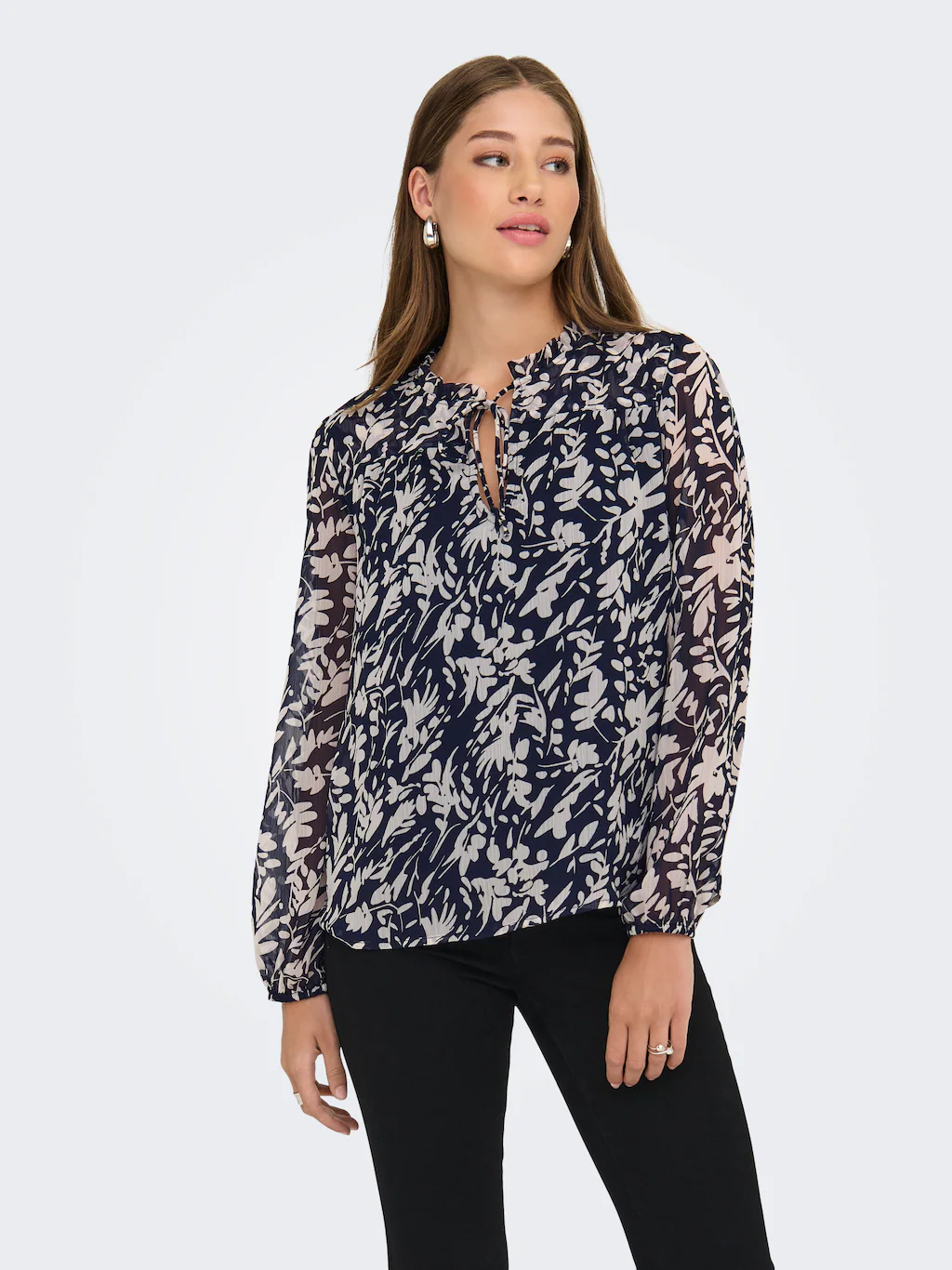 ONLY Chiffonbluse "ONLDITSY L/S BLOUSE WVN" günstig online kaufen