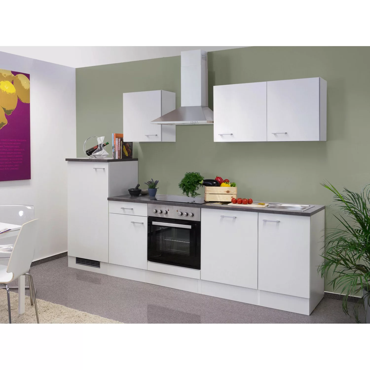 Flex-Well Küchenzeile Lucca 280 cm Weiß günstig online kaufen