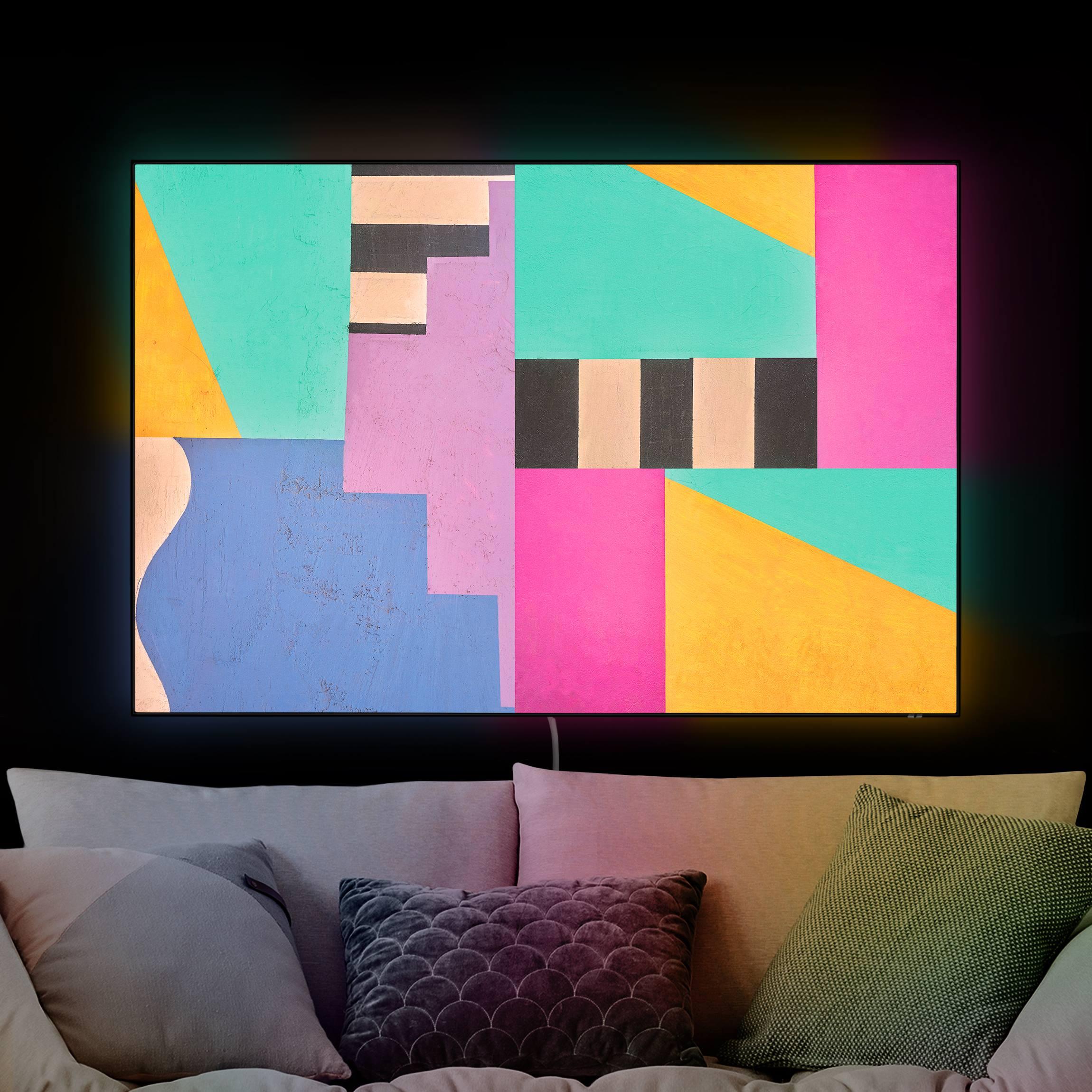 LED-Wechselbild Big Bold Color Block Concrete günstig online kaufen