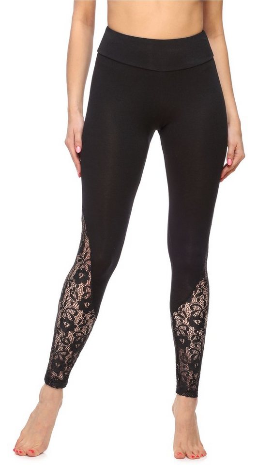 Merry Style Leggings Damen Lange Leggings aus Viskose MS10-306 (1-tlg) elas günstig online kaufen