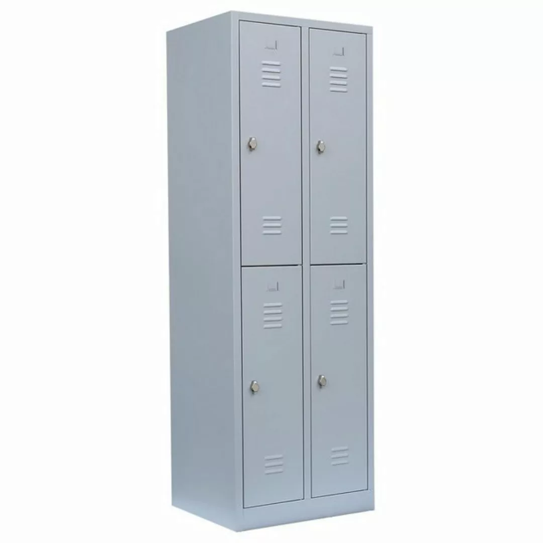 Steelboxx Spind 4 Fächer Garderobenschrank Spindschrank Schließfachschrank günstig online kaufen