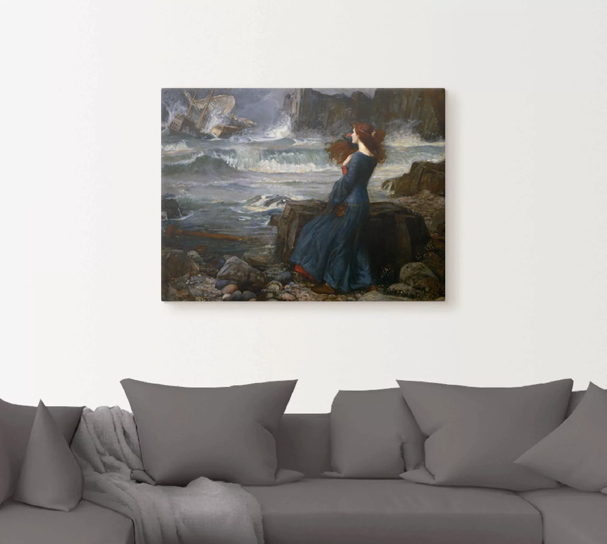 Artland Leinwandbild "Der Sturm I", Frau, (1 St.) günstig online kaufen