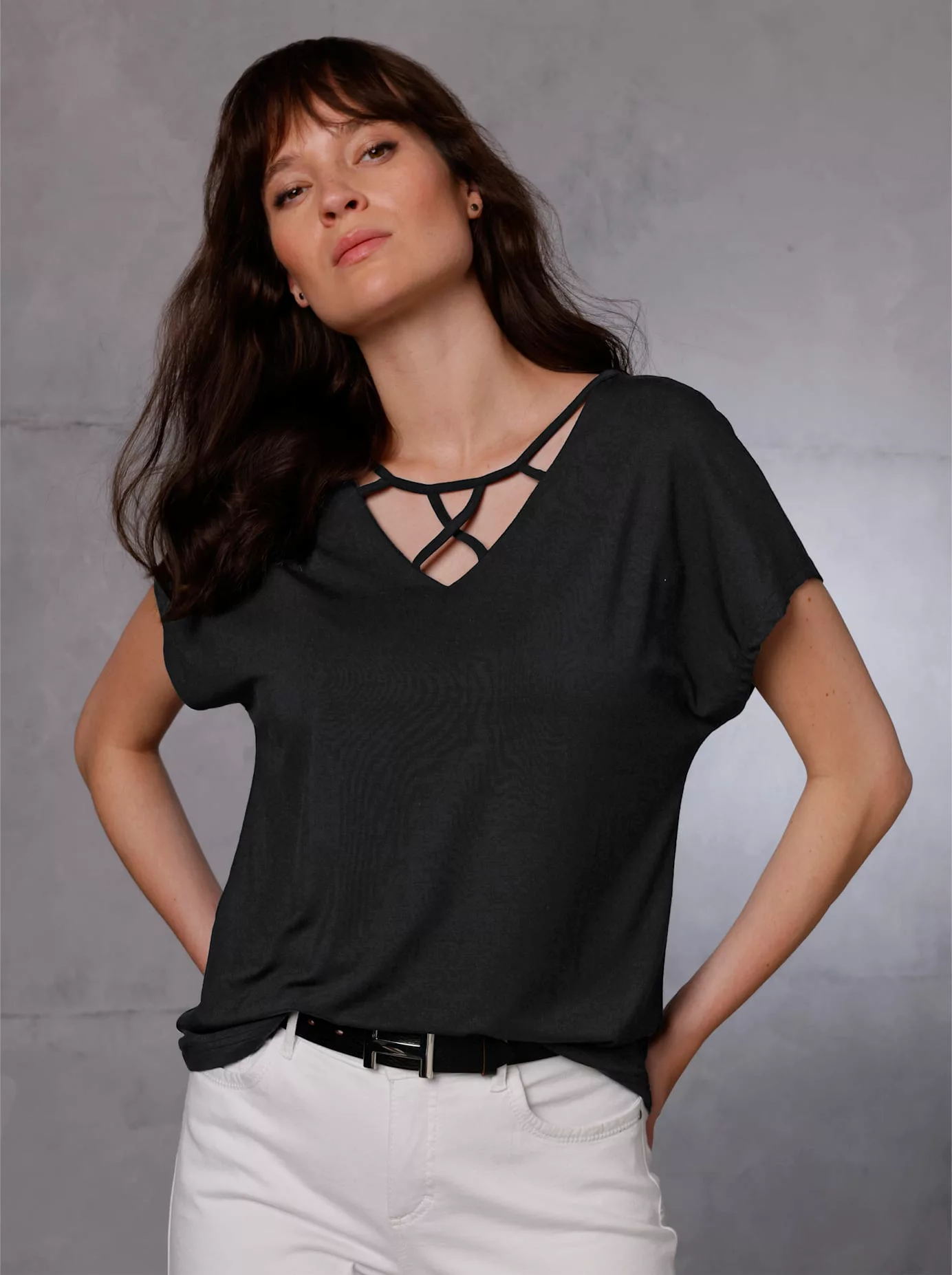 CREATION L PREMIUM V-Shirt "Modal-Shirt", (1 tlg.) günstig online kaufen