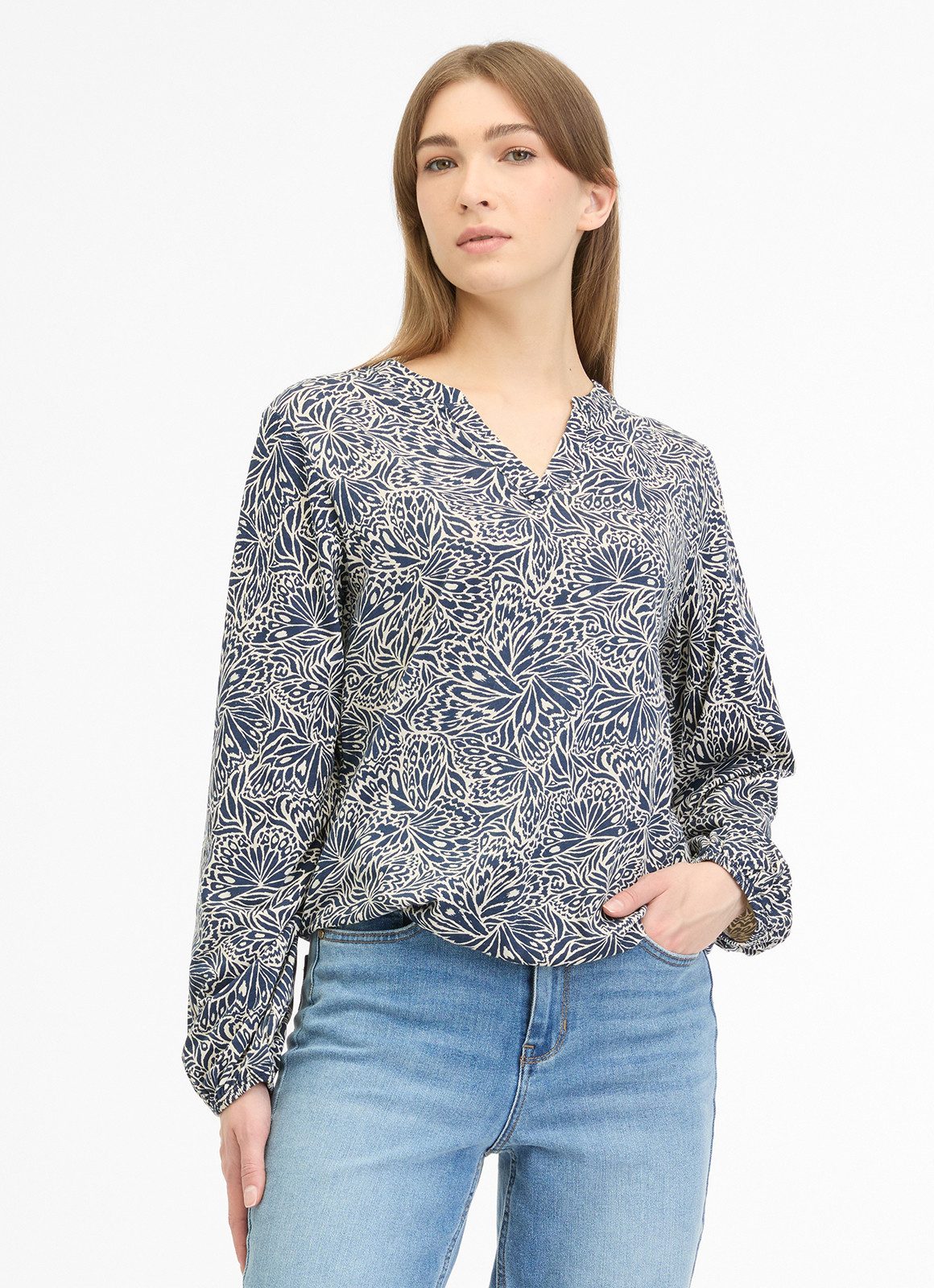 Ragwear Blusenshirt SANTICA PRINT mit Gummizug günstig online kaufen
