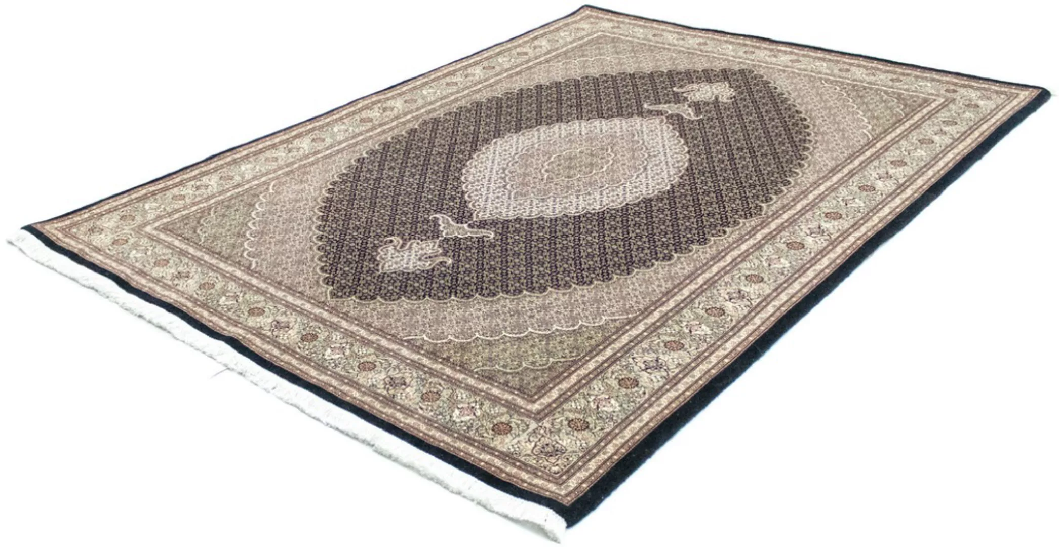 morgenland Teppich »Täbriz 50 Raj Teppich handgeknüpft braun«, rechteckig, günstig online kaufen