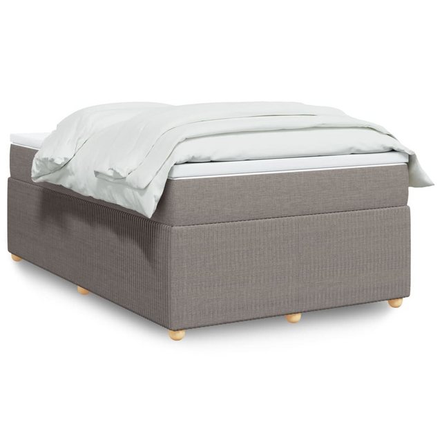 vidaXL Boxspringbett, Boxspringbett mit Matratze Taupe 120x190 cm Stoff günstig online kaufen