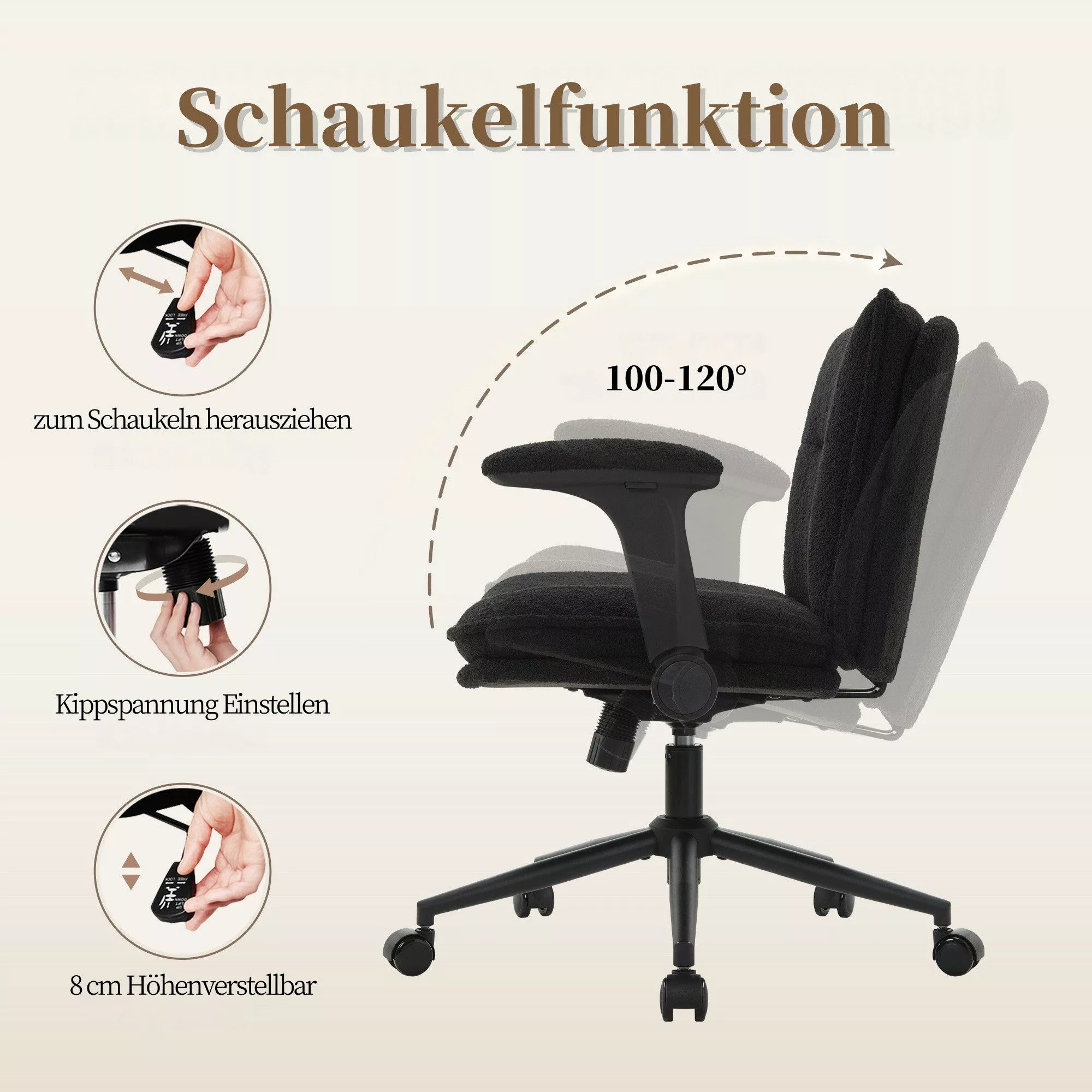 Intimate WM Heart Bürostuhl mit Rollen, günstig online kaufen