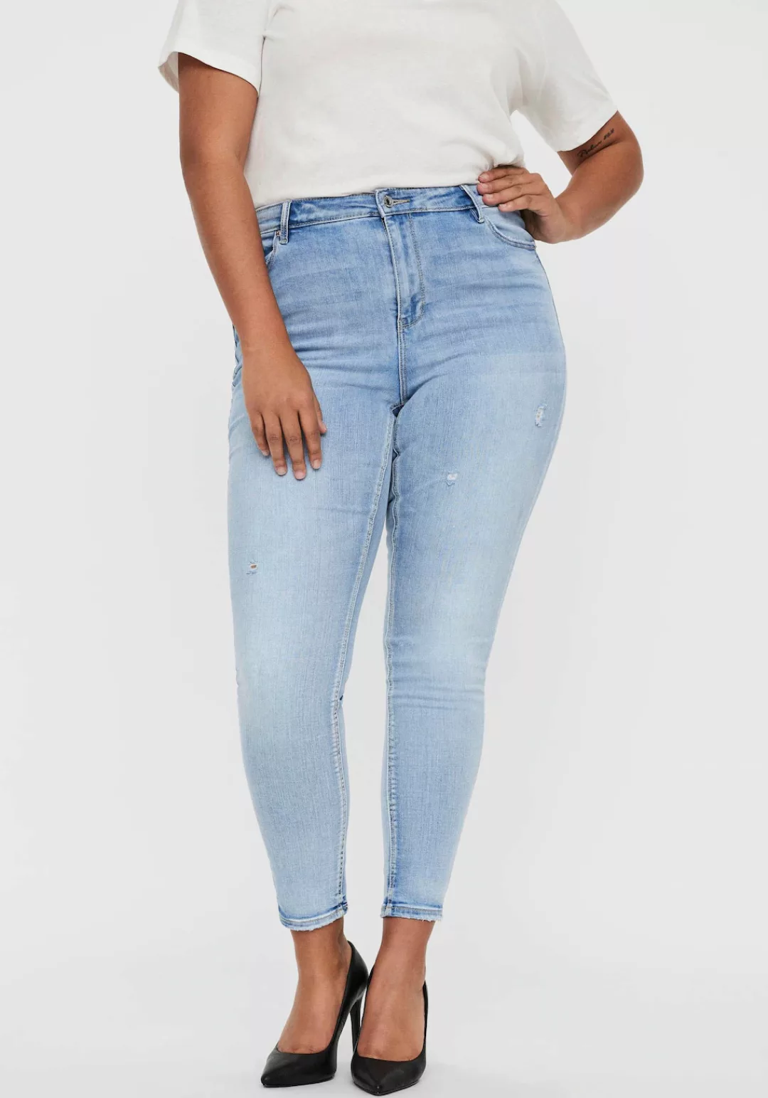 Vero Moda Curve Skinny-fit-Jeans "VMPHIA HR SKINNY J GU3162 CURVE NOOS" günstig online kaufen