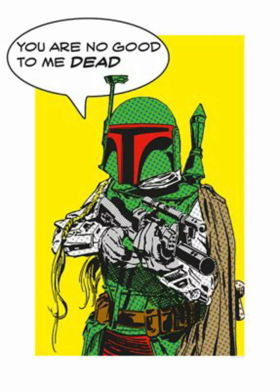 KOMAR Wandbild - Star Wars Classic Comic Quote Boba_Fett - Größe: 50 x 70 c günstig online kaufen