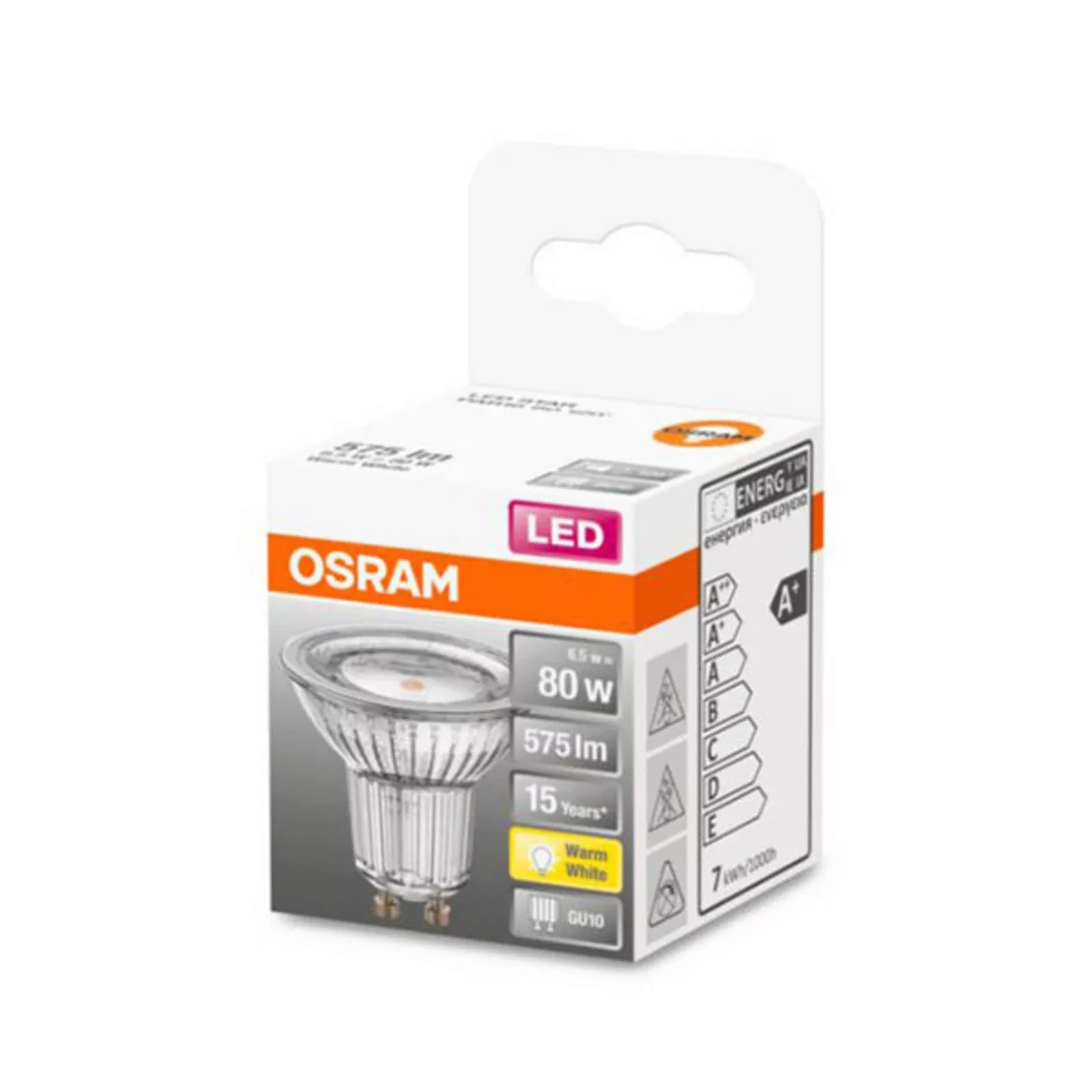 Osram LED Lampe ersetzt 49W Gu10 Reflektor - Par16 in Transparent 6,9W 620l günstig online kaufen