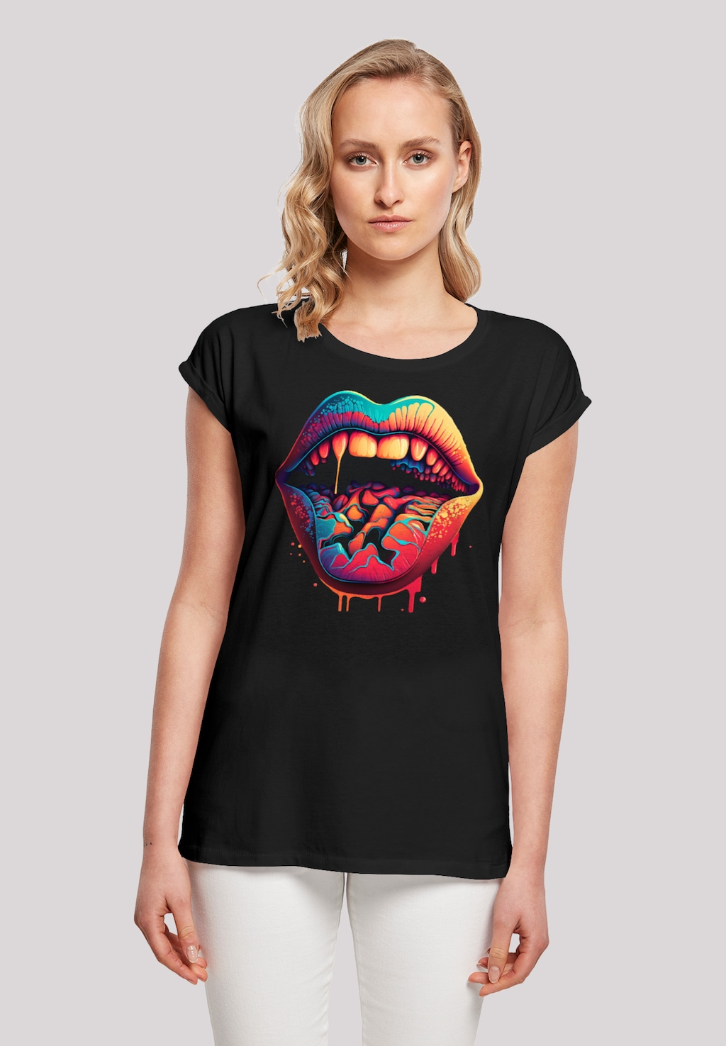 F4NT4STIC T-Shirt "Drooling Lips SHORT SLEEVE TEE", Print günstig online kaufen