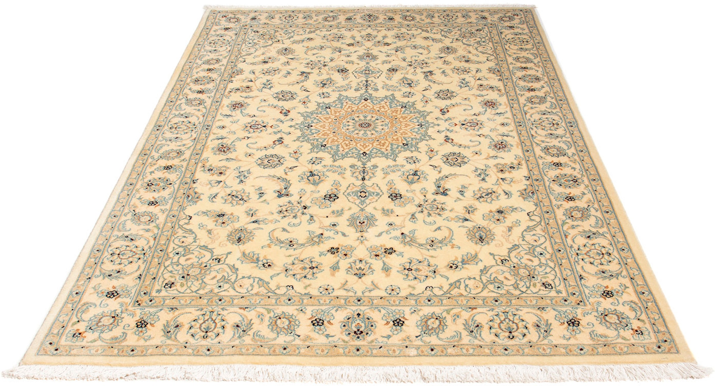 morgenland Orientteppich »Perser - Nain - Royal - 198 x 137 cm - beige«, re günstig online kaufen
