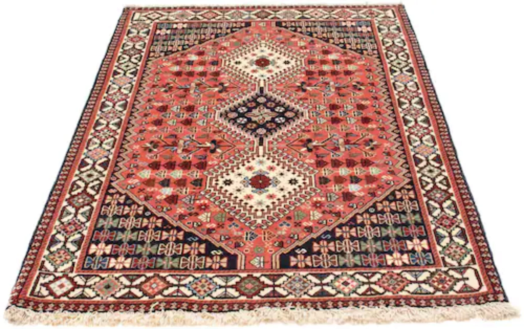 morgenland Wollteppich »Yalameh Medaillon Blu scuro 150 x 101 cm«, rechteck günstig online kaufen