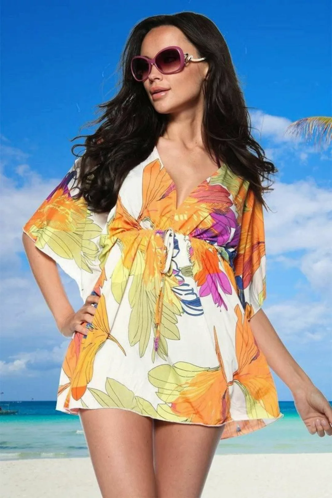 Strandkleid Strand-Tunika Minikleid Strandkleid Strand-Shirt Beachwear günstig online kaufen