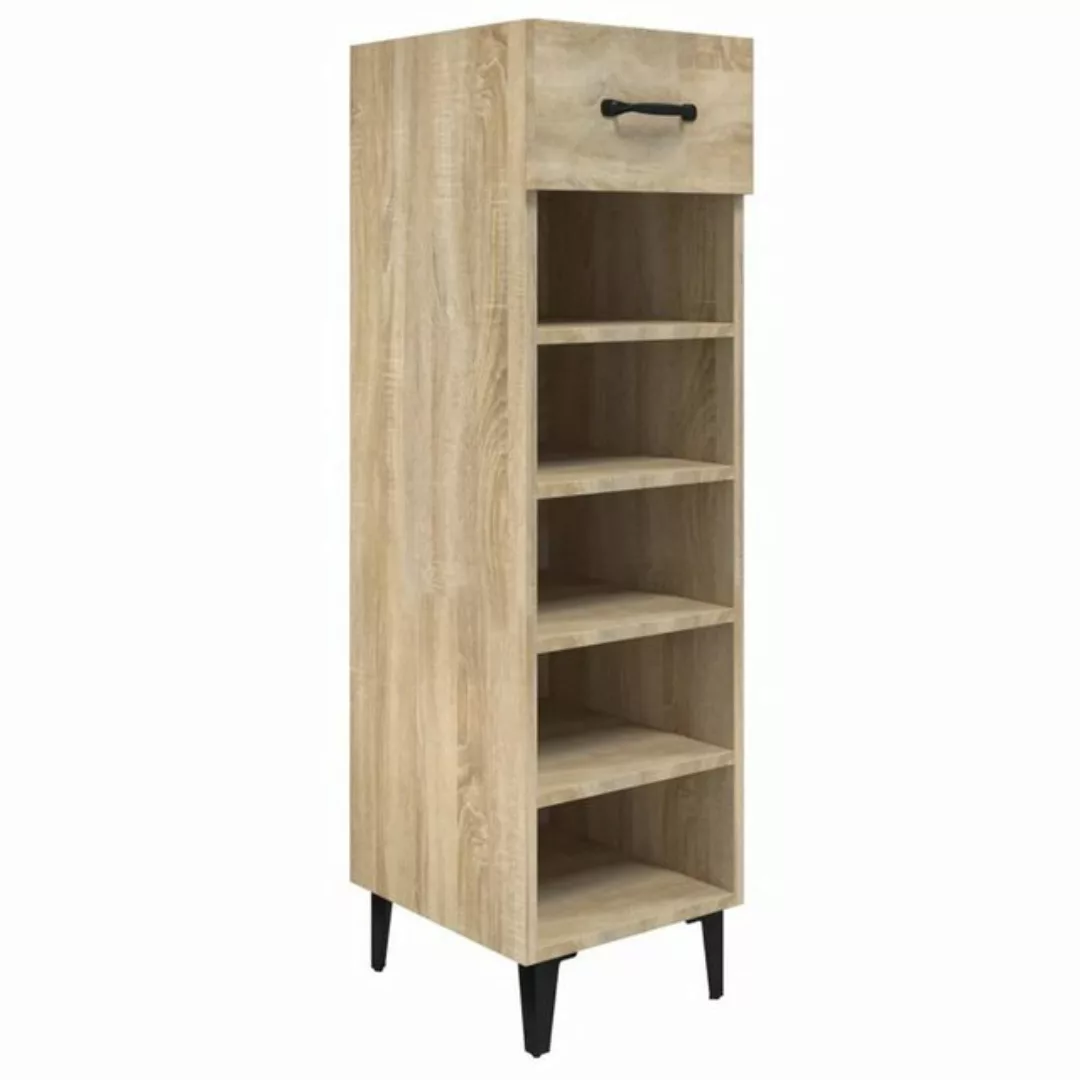 furnicato Schuhschrank Sonoma-Eiche 30x35x105 cm Holzwerkstoff günstig online kaufen