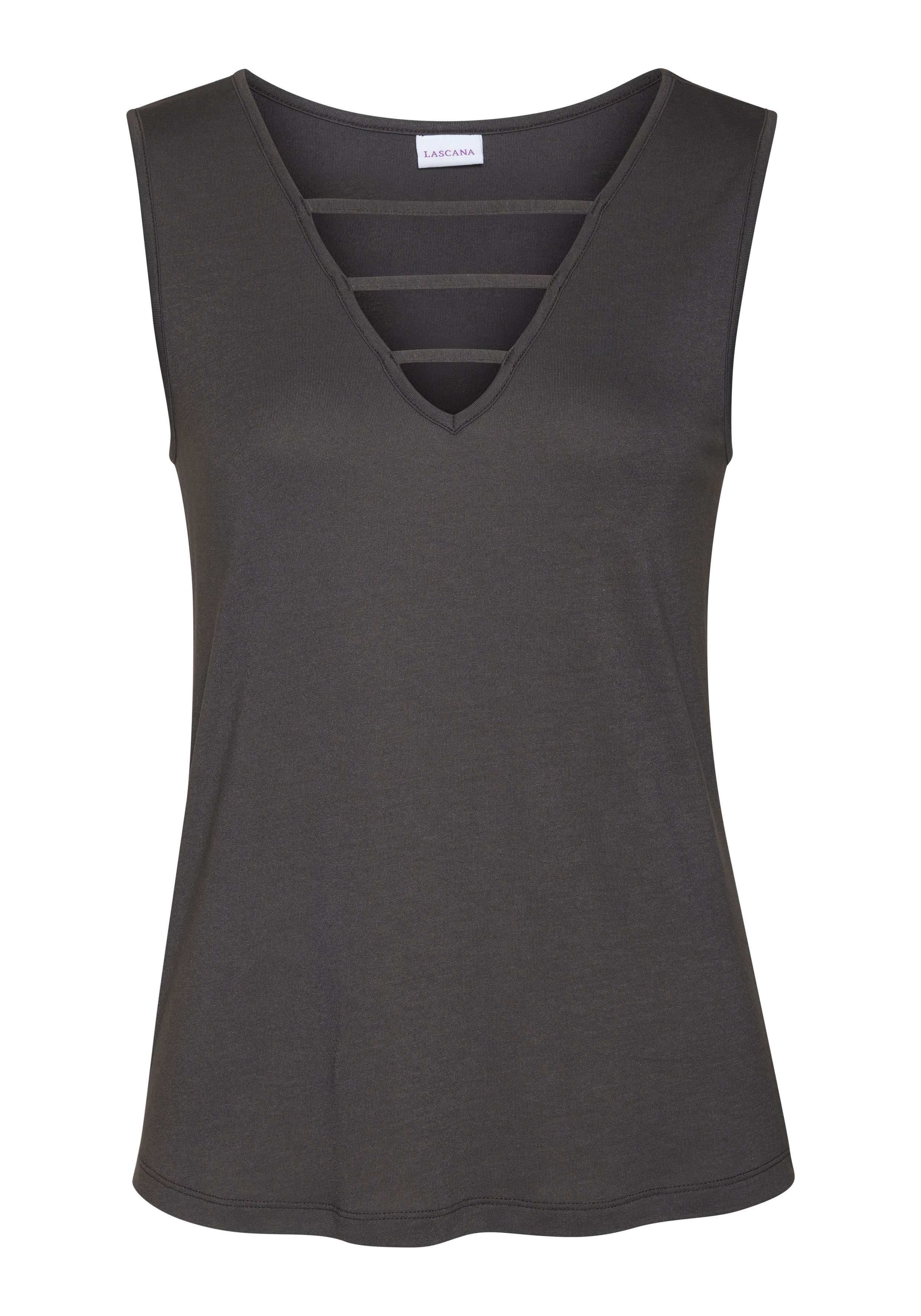 LASCANA Tanktop mit Zierbändern, Jerseytop, modisches günstig online kaufen