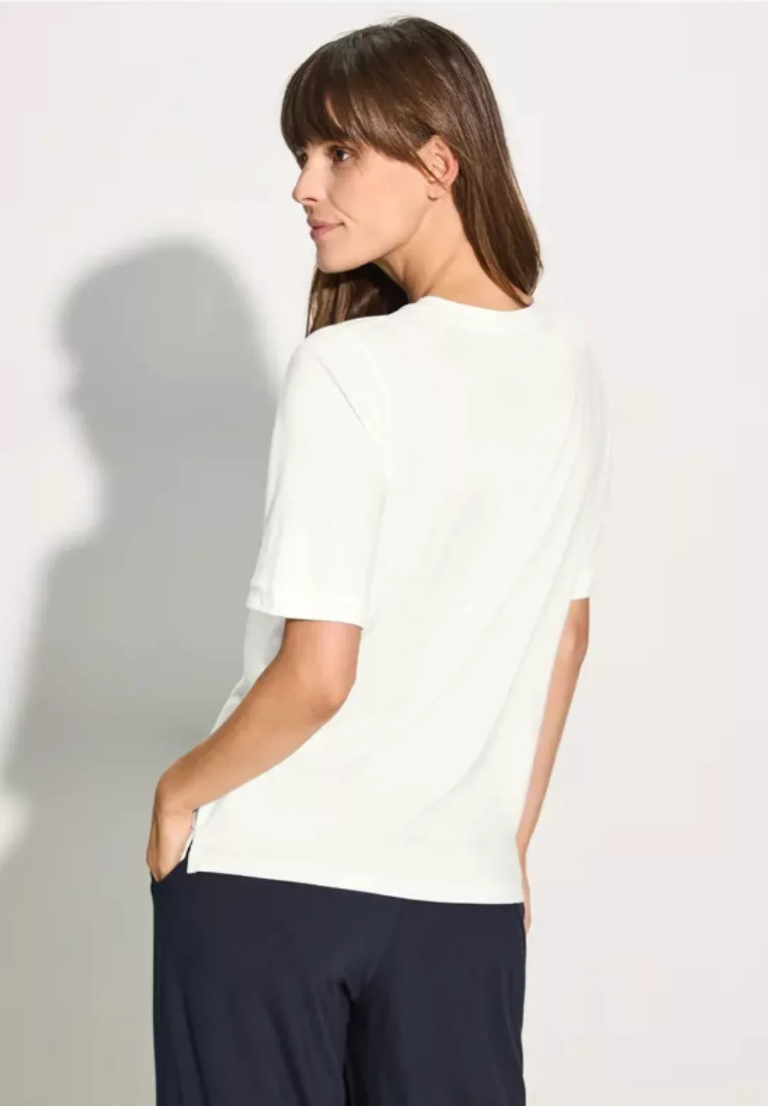 T-Shirt mit Brustprint günstig online kaufen