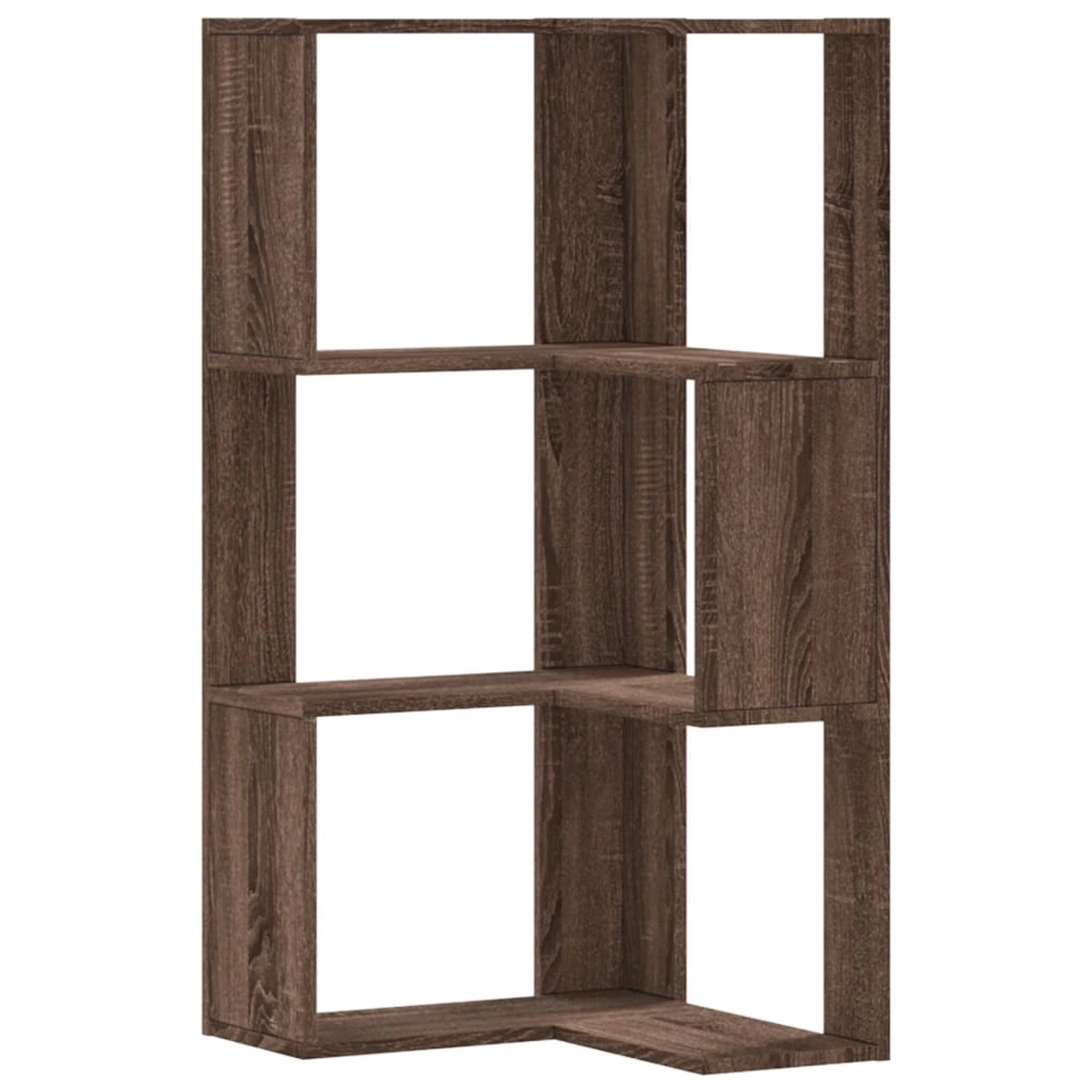 VidaXL Eck-Bücherregal 3 Böden Eichen-Optik 50x50x102 cm Holzwerkstoff günstig online kaufen