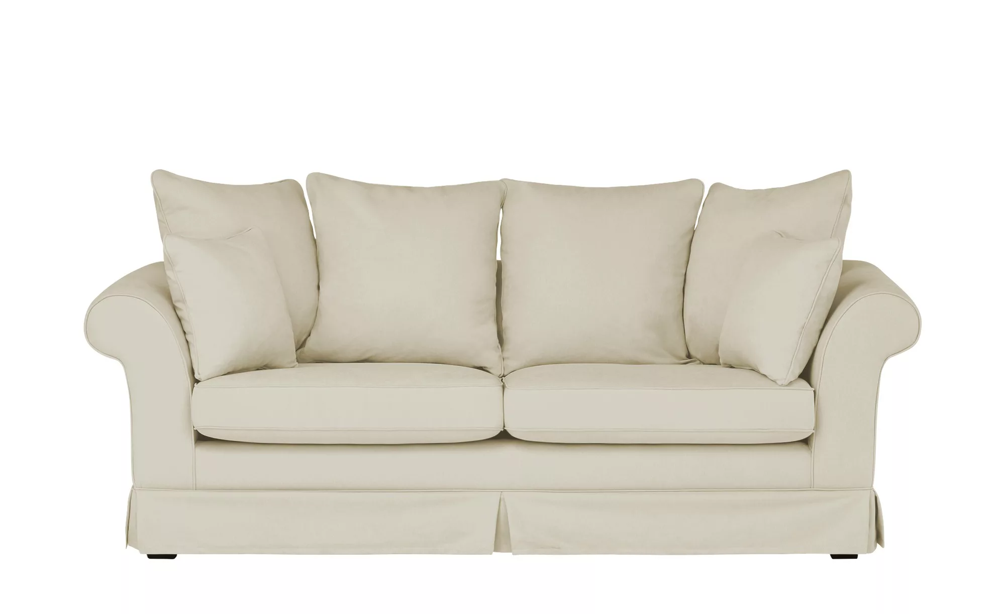 Hussensofa - creme - 214 cm - 70 cm - 92 cm - Polstermöbel > Sofas > 3-Sitz günstig online kaufen