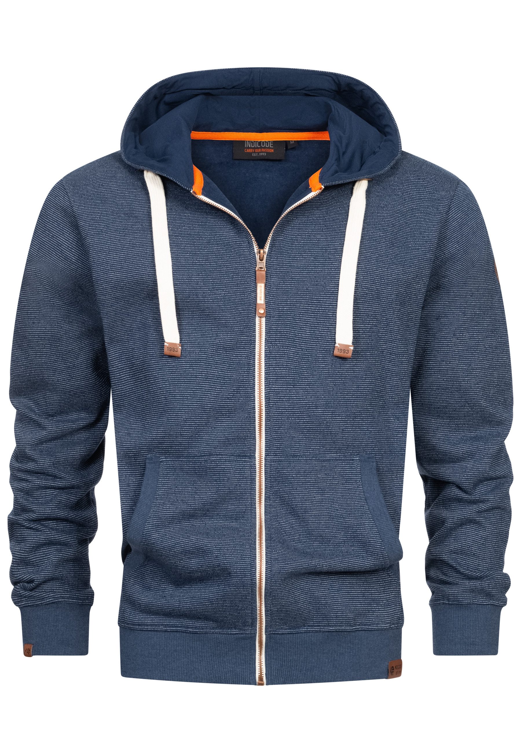 Indicode Sweatjacke INBaustian mit kuscheliger Innenseite günstig online kaufen