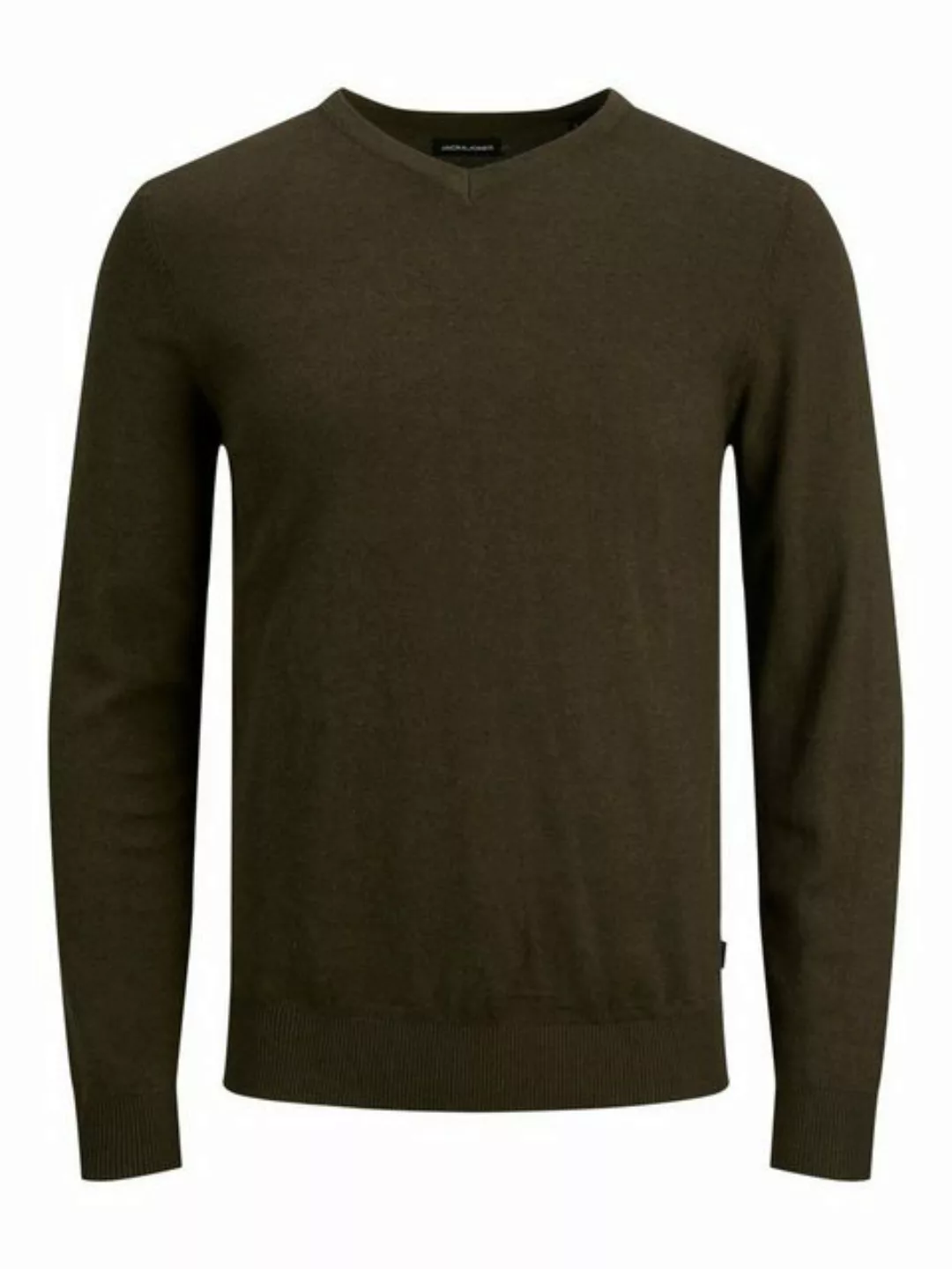 Jack & Jones Longsleeve Dünner Langarm Strickpullover V-Neck Basic Sweater günstig online kaufen