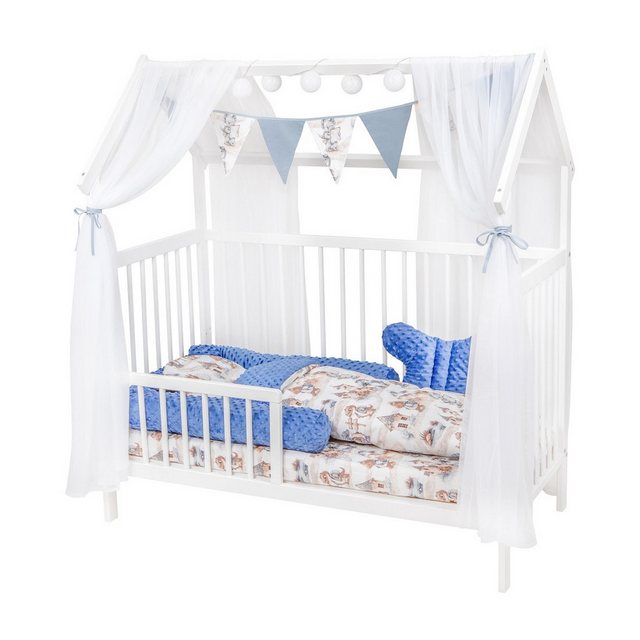 Babyhafen Babybett Kinderbett 60x120 Komplettbett Minky Bettset Traveling D günstig online kaufen