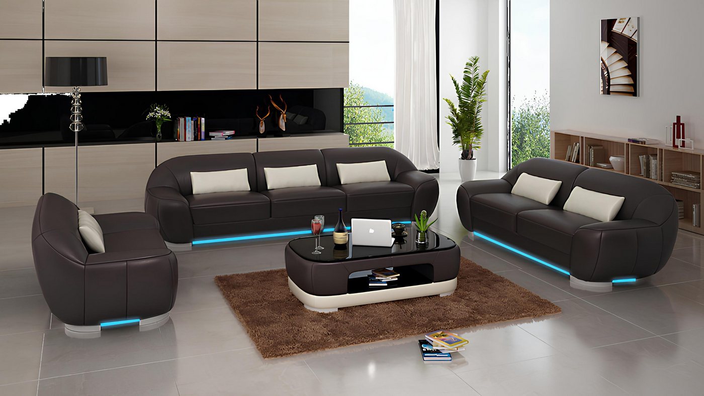 Xlmoebel Sofa Neues modernes Ecksofa Ledercouch Sofagarnitur Eckcouch Desig günstig online kaufen