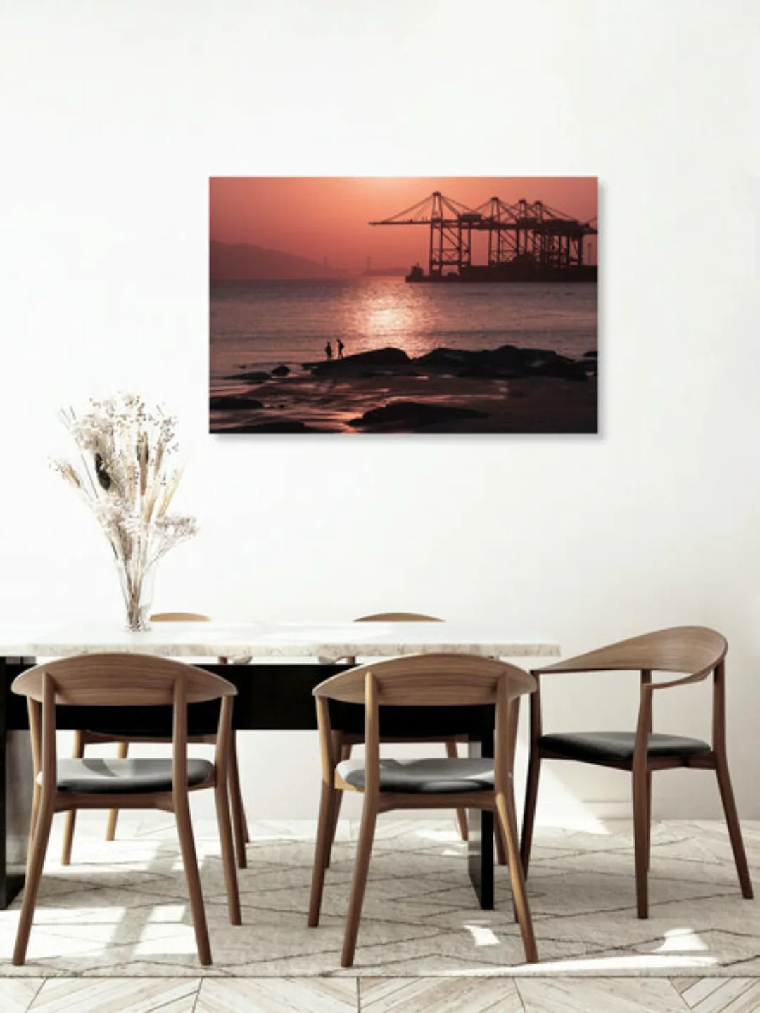 Poster / Leinwandbild - Sunset In Xiamen günstig online kaufen