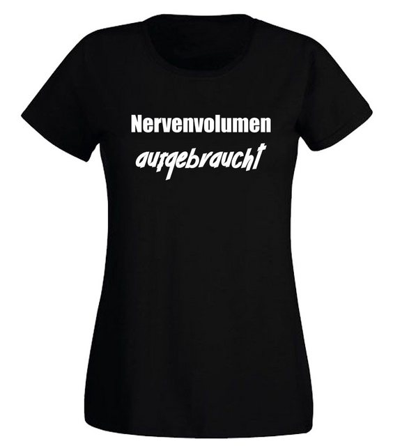 G-graphics T-Shirt Damen T-Shirt - Nervenvolumen aufgebraucht Slim-fit-Shir günstig online kaufen