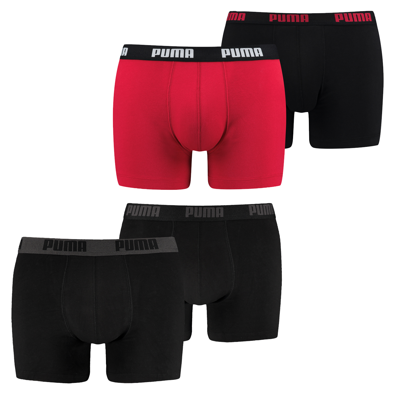 Puma Herren Boxershort Basic Boxer Unterwäsche Baumwolle - 4er 6er 8er Mult günstig online kaufen