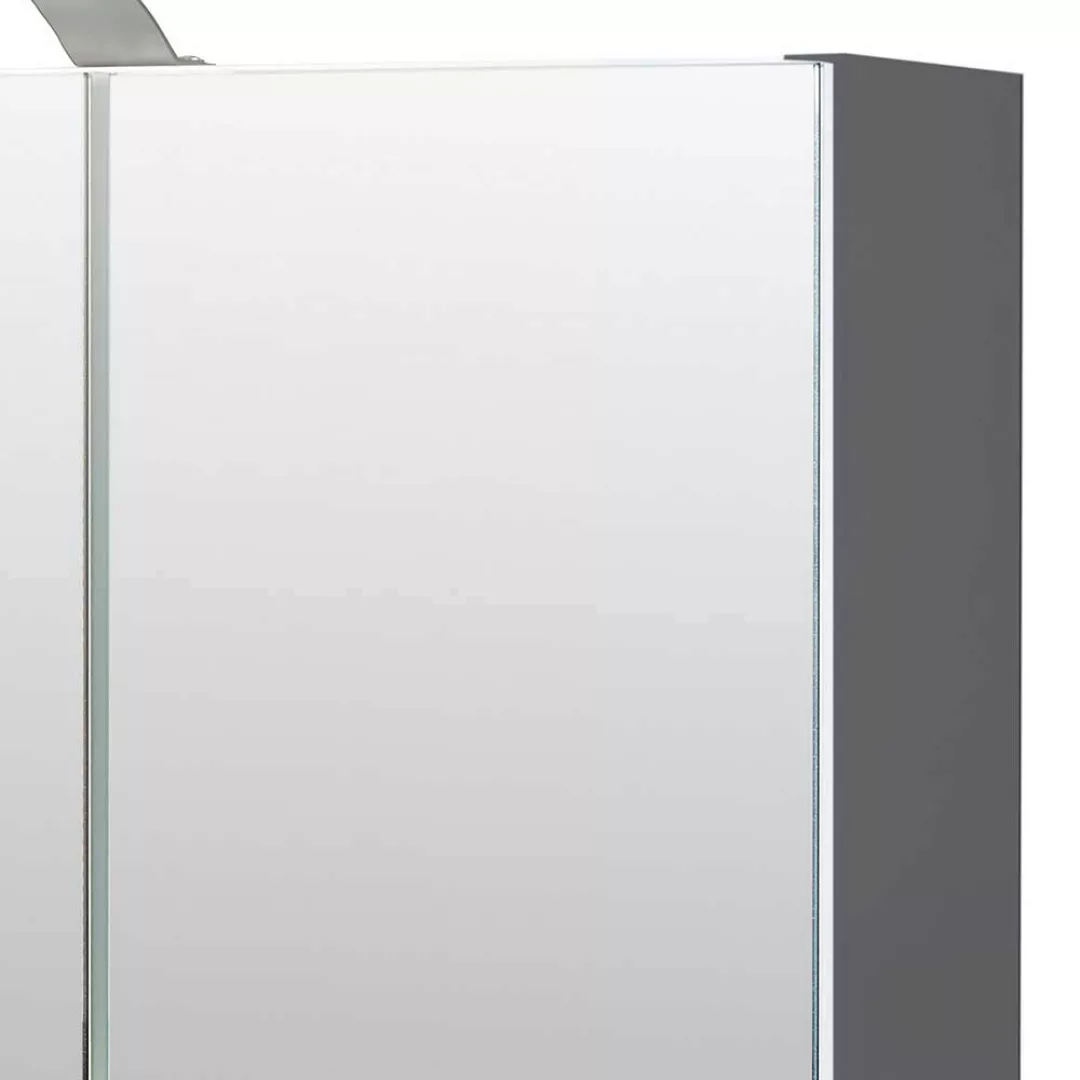Badezimmer Spiegelschrank in Anthrazit LED Beleuchtung günstig online kaufen