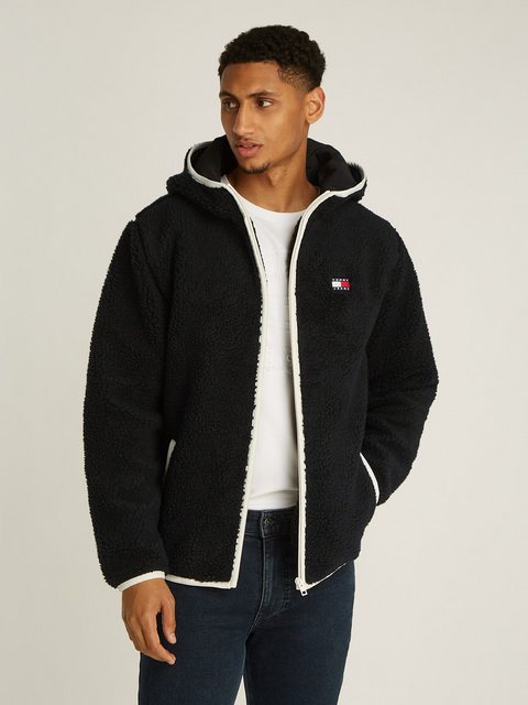 Tommy Jeans Plüschjacke "TJM REG BADGE TEDDY ZIP TRU EXT", mit Kapuze, mit günstig online kaufen