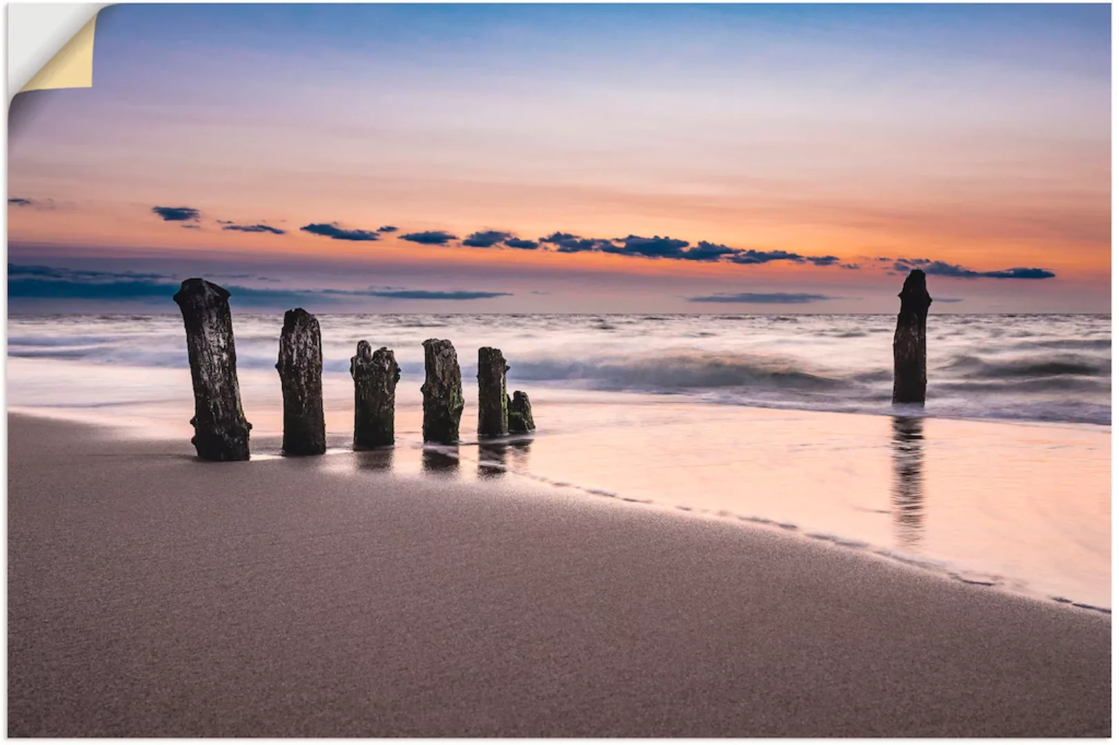 Artland Wandbild "Buhne an der Küste der Ostsee", Strand, (1 St.), als Alub günstig online kaufen