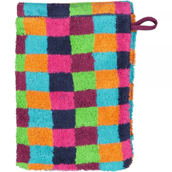 Cawö - Life Style Karo 7047 - Farbe: 84 - multicolor - Waschhandschuh 16x22 günstig online kaufen