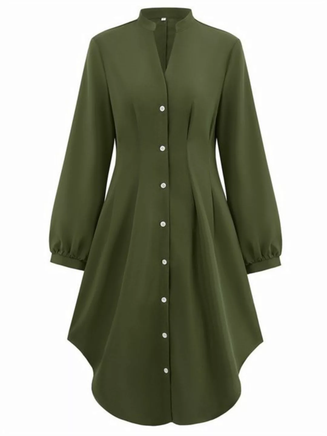 AFAZ New Trading UG Sommerrock Einfarbiges Cardigan-Kleid mit V-Ausschnitt günstig online kaufen