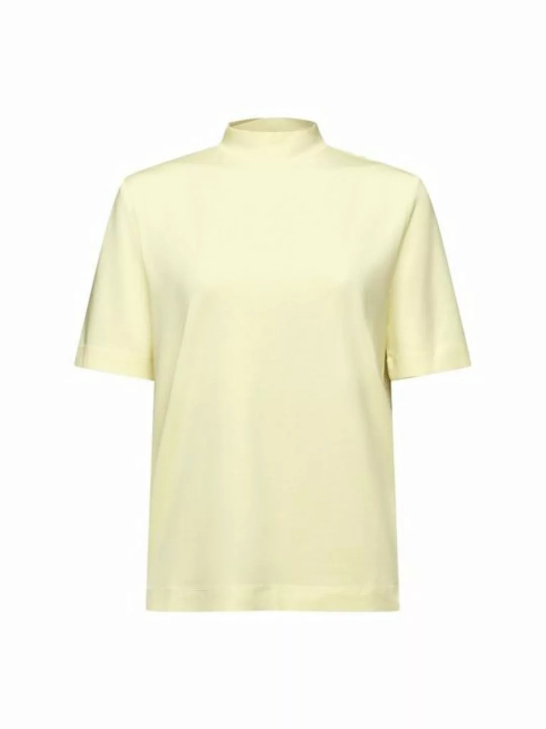 Esprit T-Shirt Jersey-T-Shirt mit Stehkragen (1-tlg) günstig online kaufen