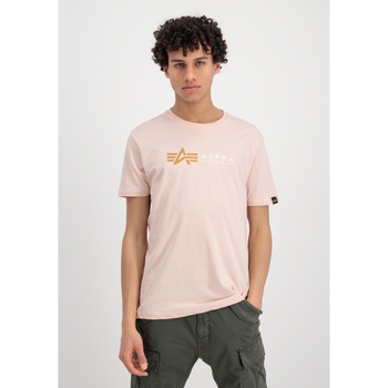 Alpha Industries  T-Shirts & Poloshirts Alpha Label T-Shirt - pale peach günstig online kaufen