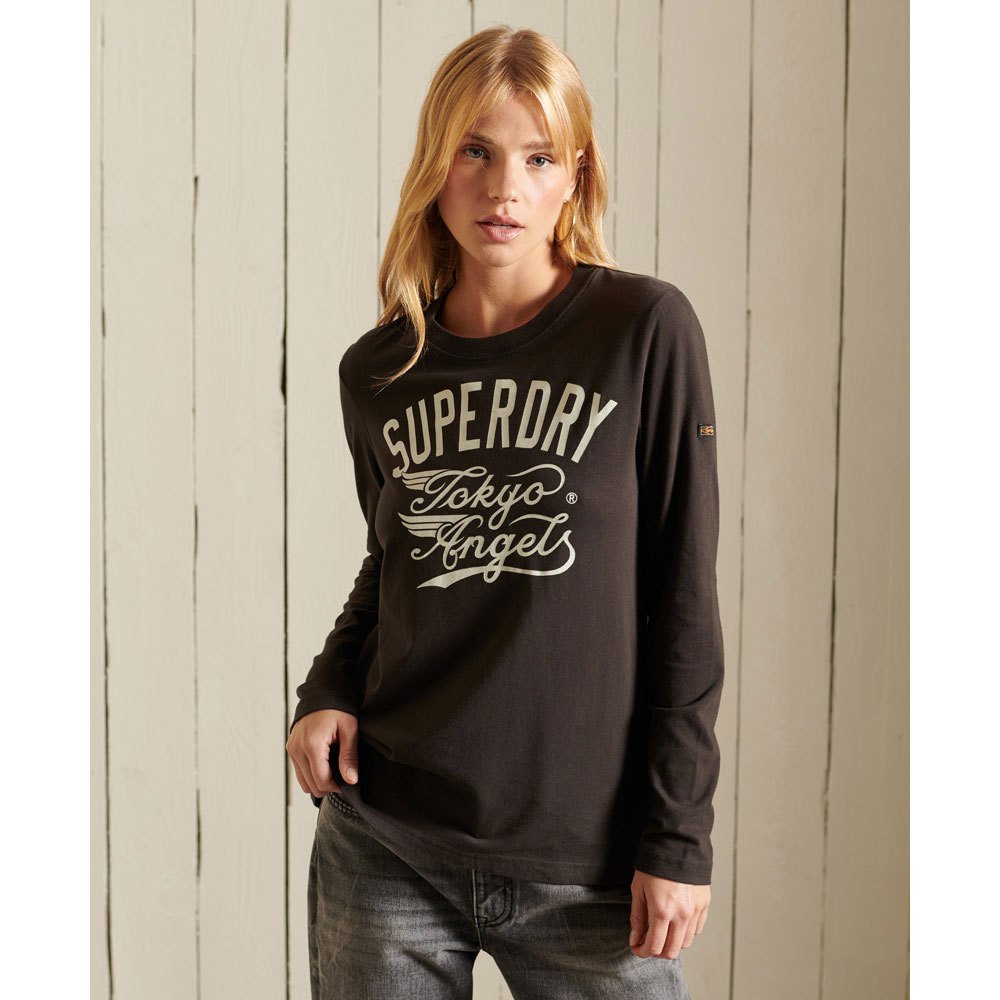 Superdry Script Style Workwear Langarm-t-shirt L Bison Black günstig online kaufen