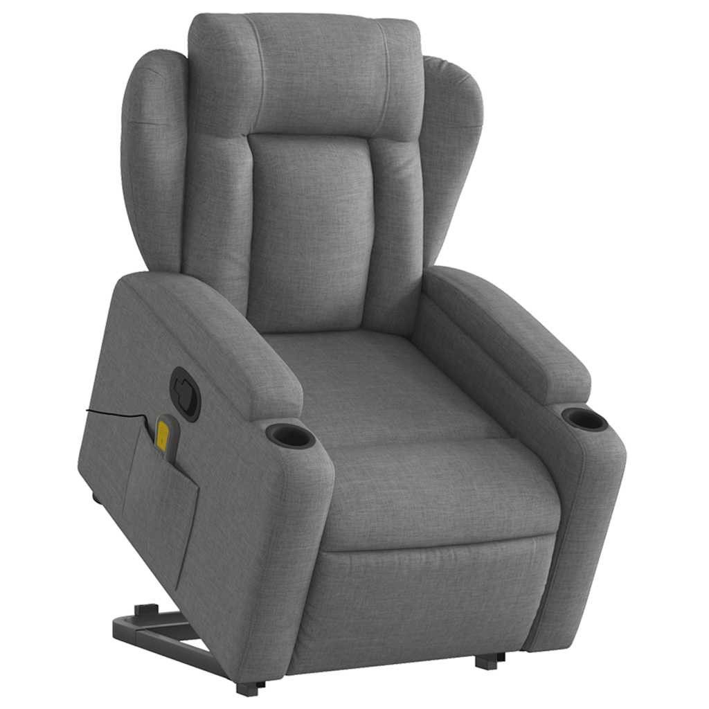 vidaXL Sessel Massagesessel mit Aufstehhilfe Dunkelgrau günstig online kaufen