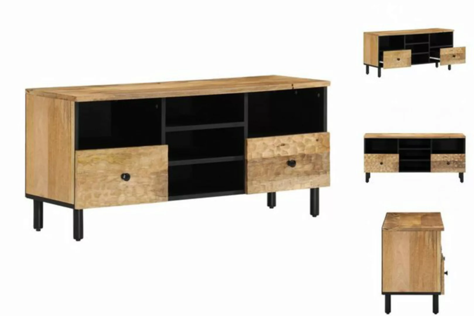 vidaXL TV-Schrank TV-Schrank 100x33x46 cm Massivholz Mango günstig online kaufen