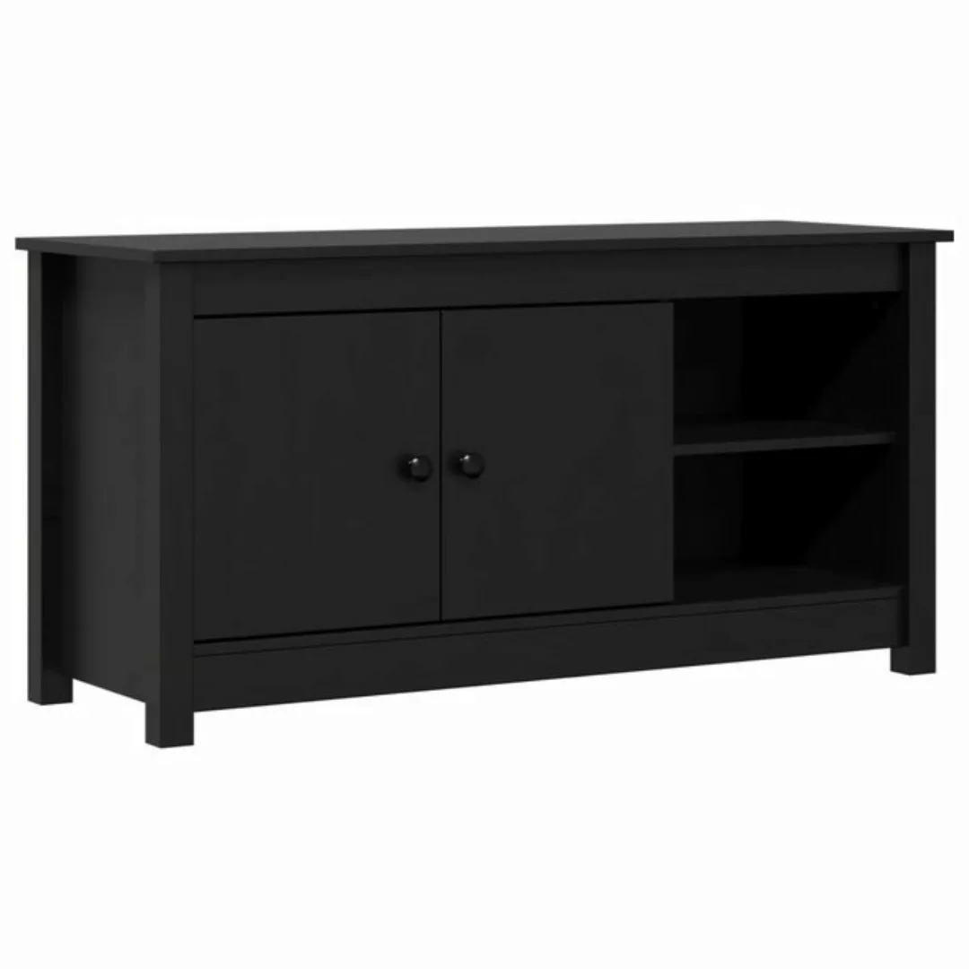 VidaXL TV-Schrank Schwarz 103x36,5x52 cm Massivholz Kiefür  Modell 2 günstig online kaufen