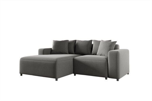 Fun Möbel Ecksofa Designersofa MEGAN XS in Stoff Salvador, inkl. 5 Zierkiss günstig online kaufen