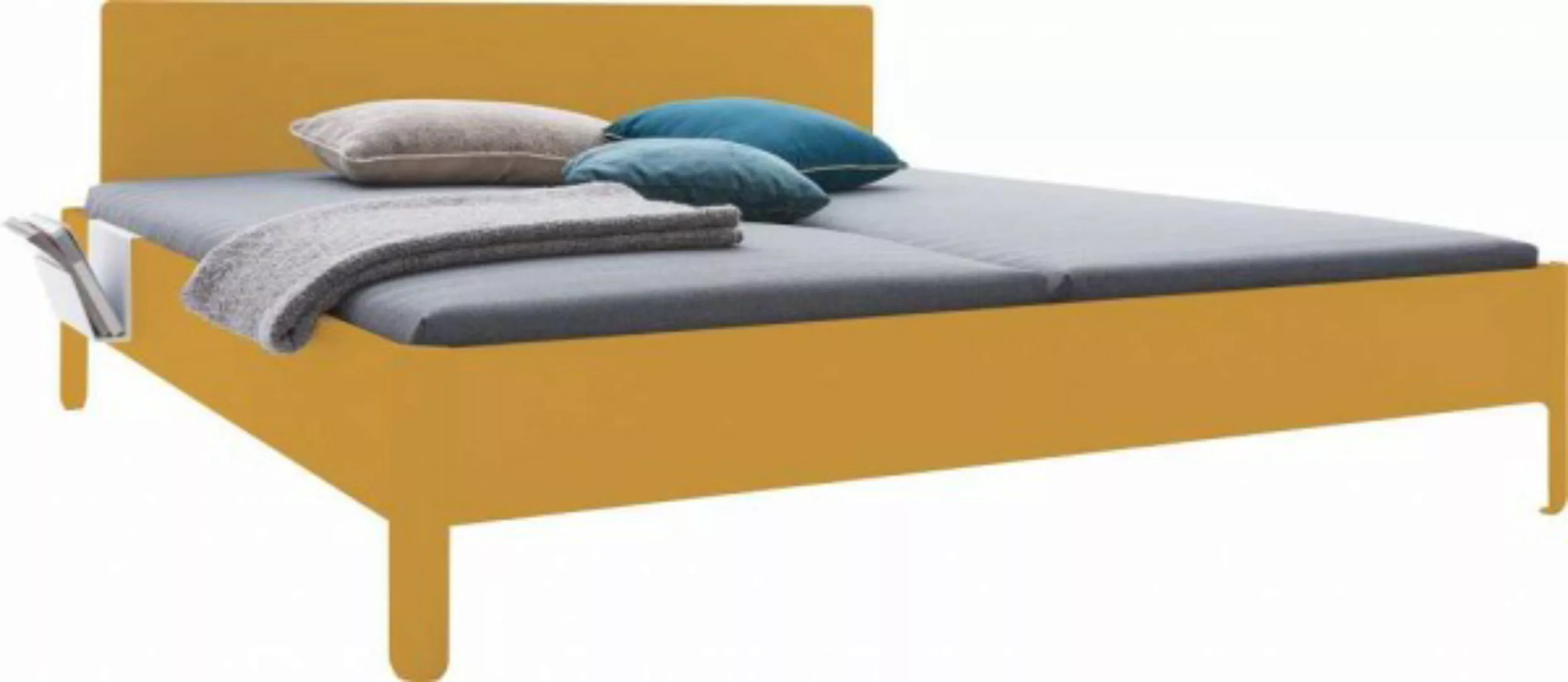 NAIT Doppelbett farbig lackiert Bambustiefgeld 200 x 210cm Mit Kopfteil günstig online kaufen