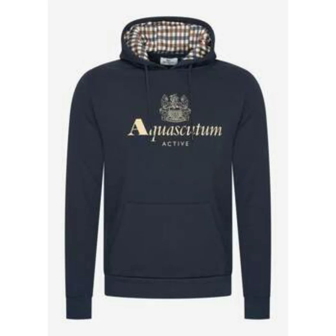 Aquascutum  Sweatshirt Active big logo hoodie - navy günstig online kaufen